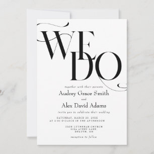 Faire-Part de Mariage Simple Moderne 'Nous Nous Ma