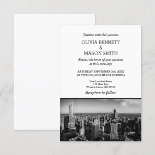 Faire-part de mariage   Skyline de Chicago City