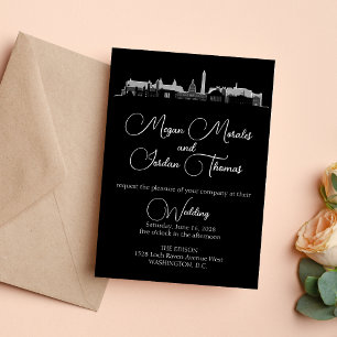 Faire-part de mariage Skyline de Washington DC