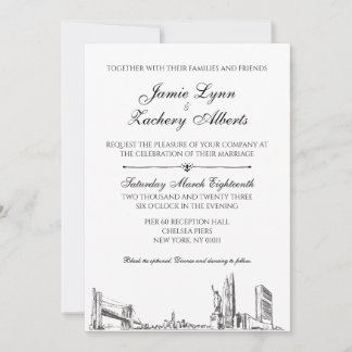 Faire-part de mariage Skyline New York