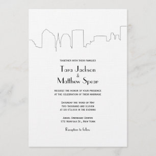 Faire-part de mariage Skyline NYC