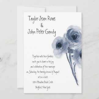 Faire-part de mariage Soft Blue Roses