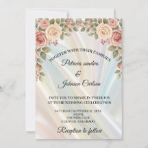 Faire-part de mariage Soie & Fleurs printanières