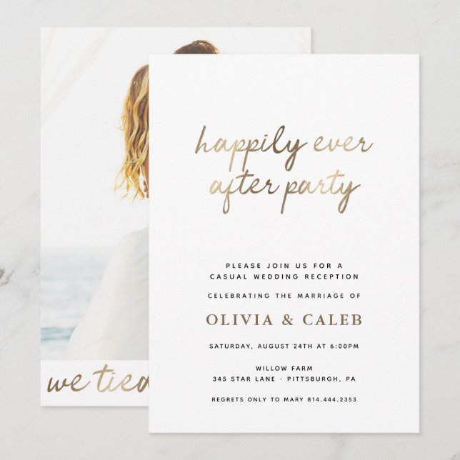 Faire-Part de Mariage Soirée de Rêve (Devant / Derrière)