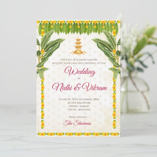 faire-part de mariage sud-indien & invitations hin (Debout devant)
