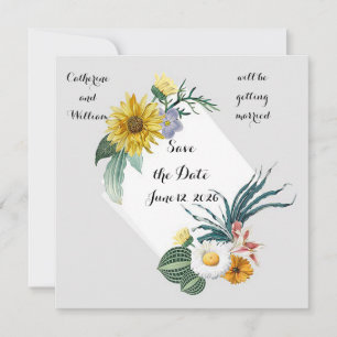 Faire-part de mariage "Sunflower Save the Date"
