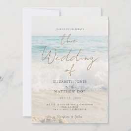 Faire-part de mariage sur la plage Mariage au bord
