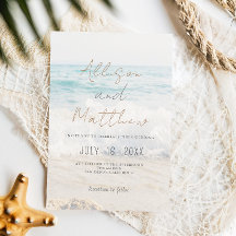 Faire-part de mariage sur la plage Mariage au bord