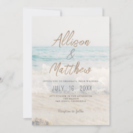 Faire-part de mariage sur la plage Mariage au bord