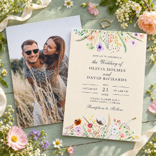 Faire-Part de Mariage sur Mesure Prairie de Fleurs