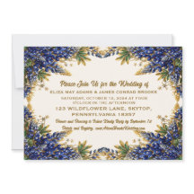 Faire-part de mariage Texas Bluebonnet
