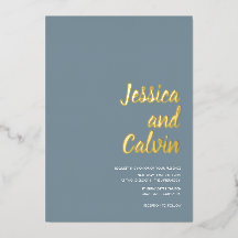 Faire-part de mariage texte or minimaliste moderne