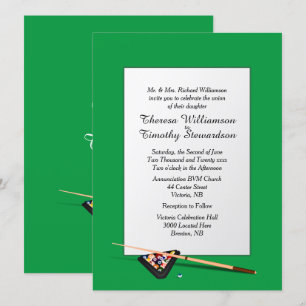 Faire-Part de Mariage Thème Billard