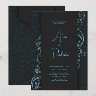 Faire-part de mariage, thème sombre et thème blanc