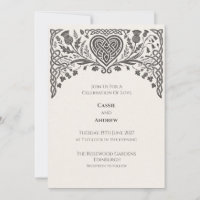 Faire-part de mariage Thistle Celtic Knot