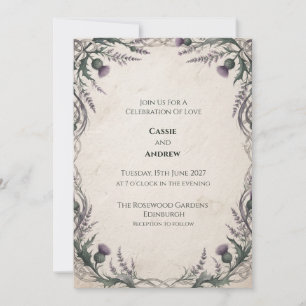 Faire-part de mariage Thistle celtique