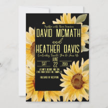Faire-part de mariage tournesol