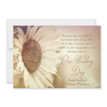 Faire-part de mariage - Tournesol - Effets doux