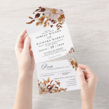 Faire-Part de Mariage Tout Compris Feuilles d'Auto