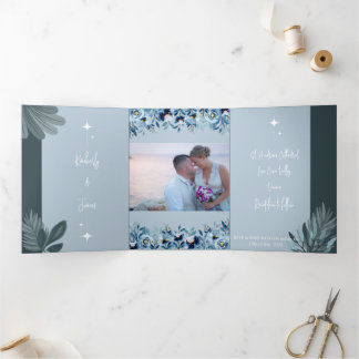 Faire-part de mariage triplé personnalisable