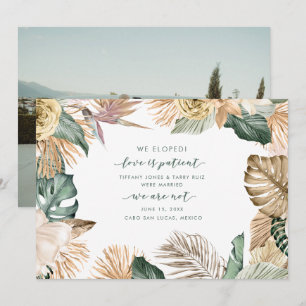 Faire-part de mariage Tropical Elopement Beach