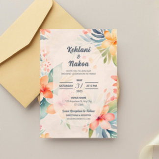 Faire-part de mariage tropicale