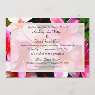 Faire-part de mariage tropicale colorée