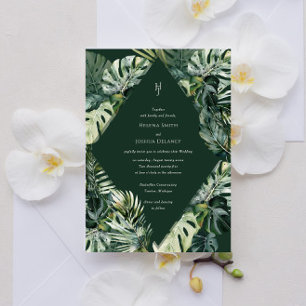 Faire-part de mariage tropicale, Moody Botanical