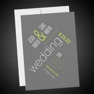 Faire-part de mariage typographique moderne unique