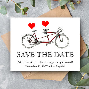 Faire-Part de Mariage Vélo Tandem Rétro Mignon