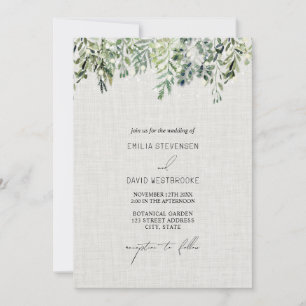 Faire-part de mariage verdoyant
