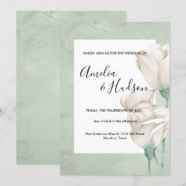 faire-part de mariage verdoyant tendance