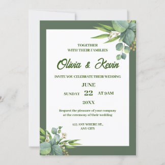 faire-part de mariage verdoyante