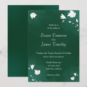 Faire-part de mariage vert émeraude