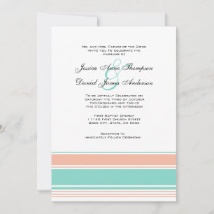 Faire-part de mariage vert et bracelet