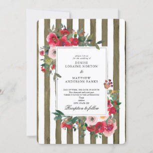 Faire-part de mariage vert Martini Olive