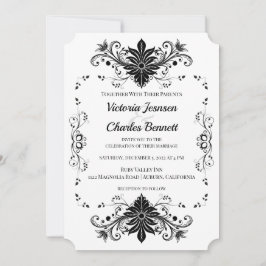 Faire-part de mariage victorien vintage