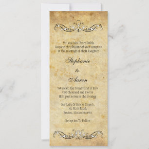 Faire-part de mariage victorien vintage