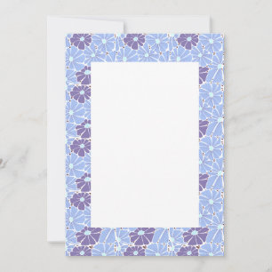 Faire-part de mariage vierge - marguerite bleue