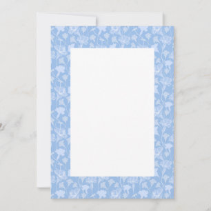 Faire-part de mariage vierge - porcelaine bleue