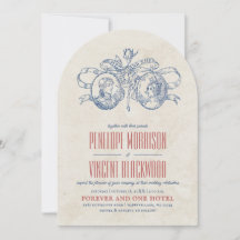 Faire-Part de Mariage Vintage Cameo Love