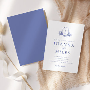 Faire-part de mariage vintage de crête de périphér