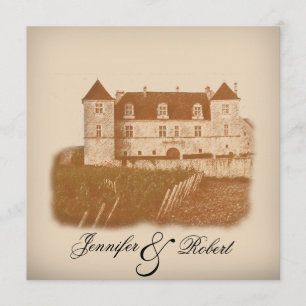 Faire-part de mariage vintage d'établissement