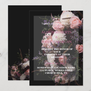 Faire-part de mariage Vintage foncé