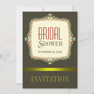 Faire-part de mariage vintage moderne olive