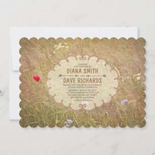 Faire-part de mariage vintage Summer Meadow