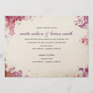 Faire-part de mariage vintage Winery