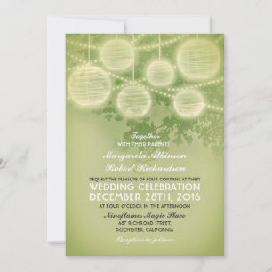 faire-part de mariage vintages lanternes