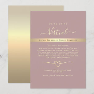 Faire-part de mariage virtuel Rose Poussiéreuse