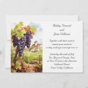 Faire-part de mariage viticole